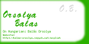 orsolya balas business card