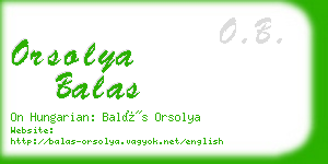 orsolya balas business card